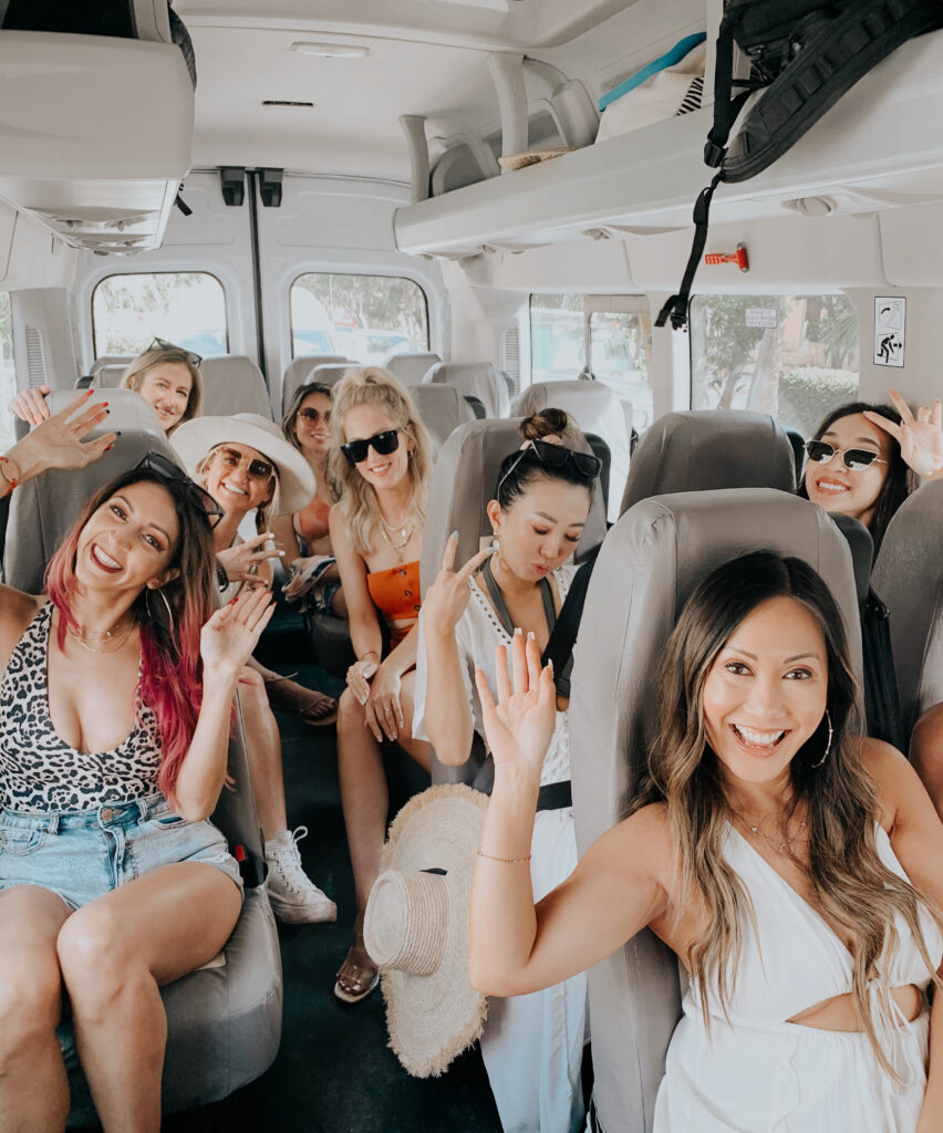 Private group transportation for a Tulum birthday weekend