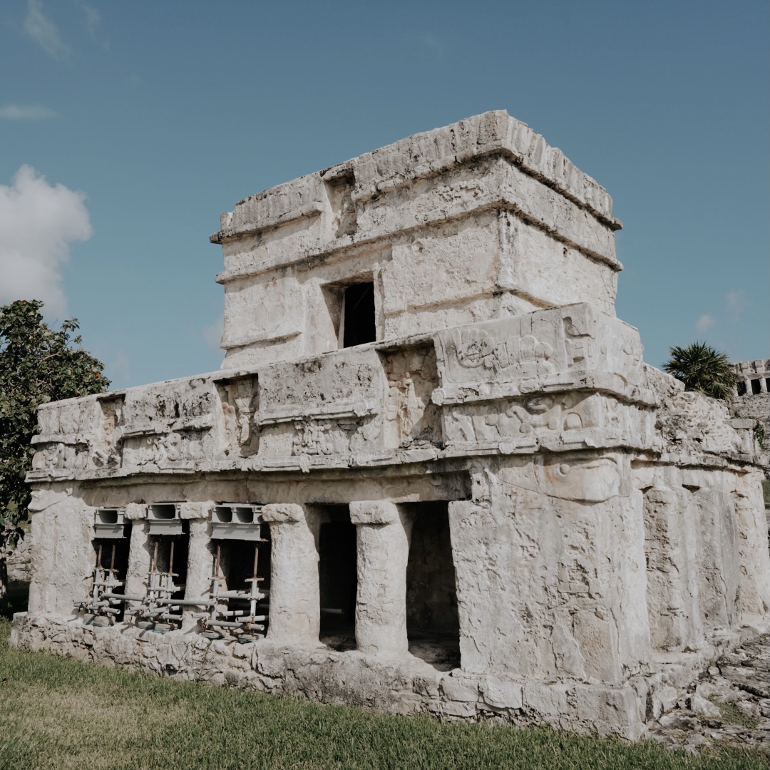 Ancient Maya temple at the Tulum archaeological site