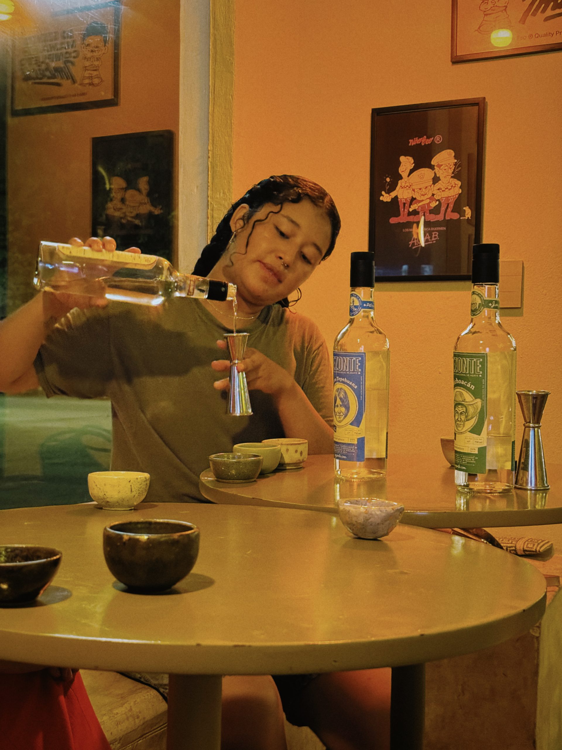 Boutique mezcal tasting arranged for a private group in Tulum